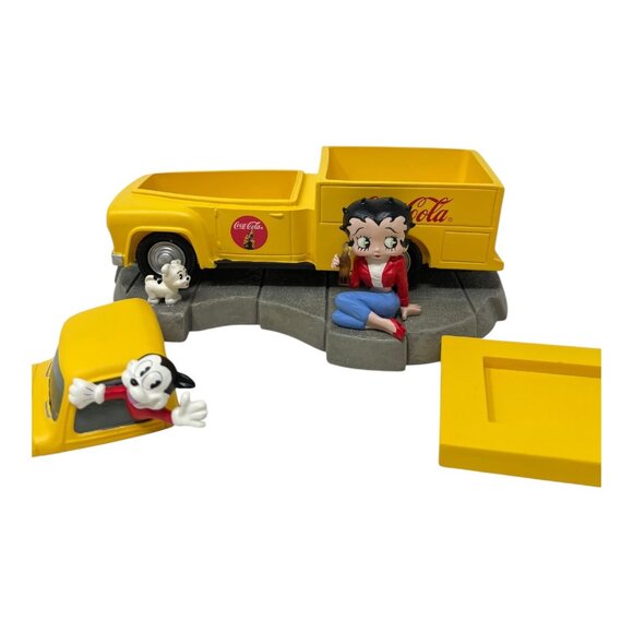 2000 Coca-Cola Betty Boop 1956 Yellow BoxTruck Figurine Decor Pudgy Vandor - Picture 10 of 16